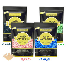 Hard Wax Beads,Professional Wax Beads for Hair Removal 400g Hair Wax with 10 Pcs