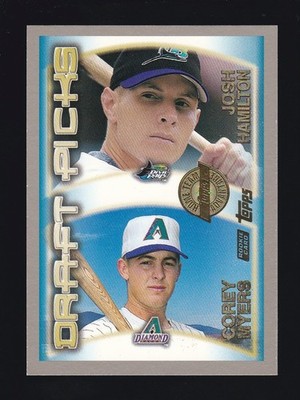 2000 Topps #449 JOSH HAMILTON & COREY MYERS Draft Pick HOME TEAM ADVANTAGE Stamp