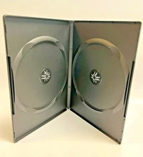 SALE! 3 9MM SLIM DOUBLE 2 DVD CASES MOVIE/ BOX WITH SLEEVE, BLACK, PSD34