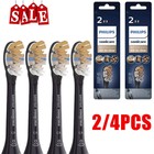 2/4 pcs Für Philip Sonicare A3 Premium All-in-One Ersatzbürste Schwarz