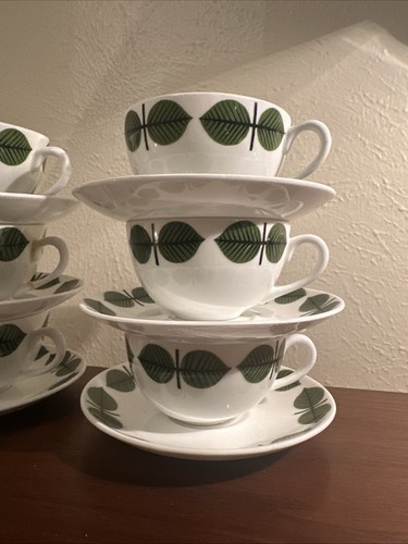 6 Swedish Gustavsberg Stig Lindberg Bersa Cups & Saucers - Picture 3 of 15