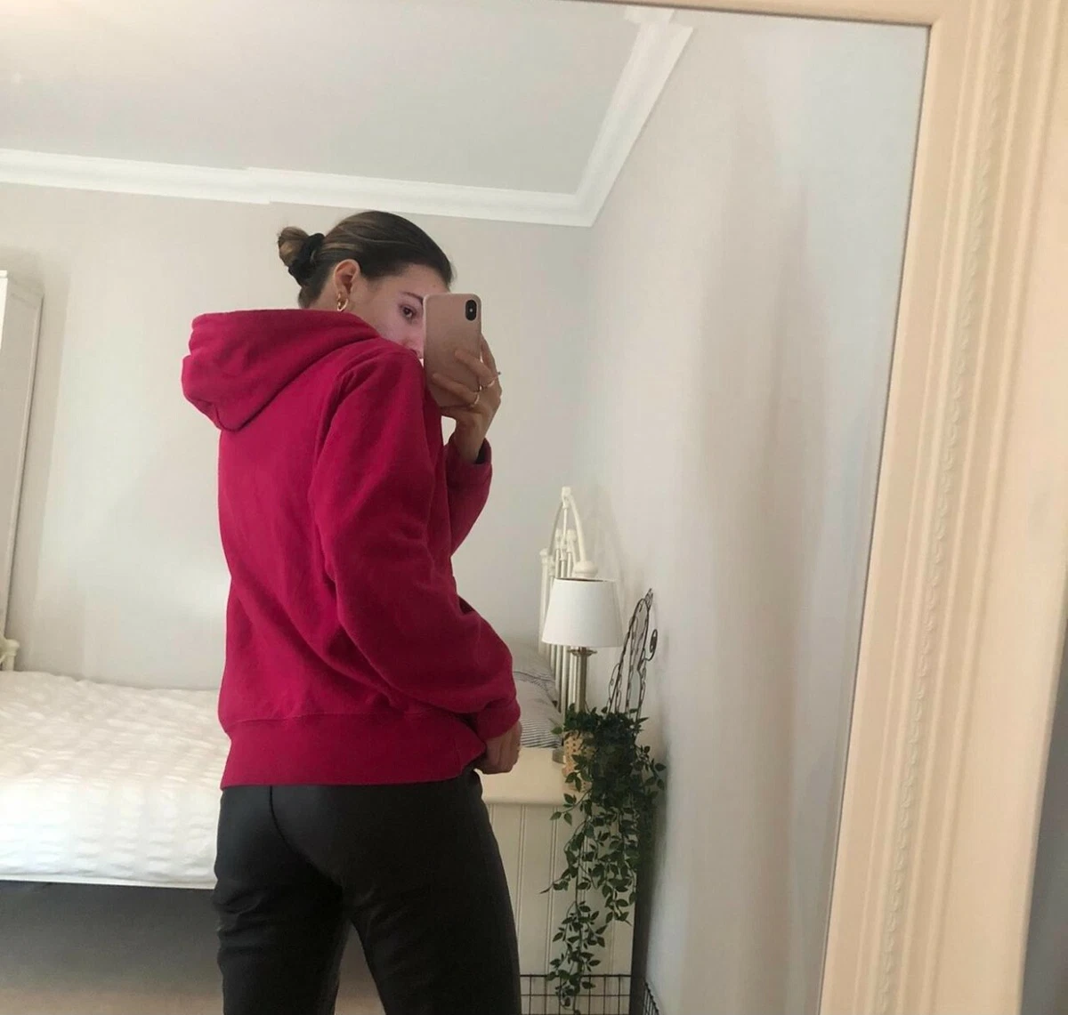Maroon Champion hoodie unisex size small eBay