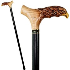 Wood Cane Walking Stick American Eagle, Wooden Walking Cane Bald Eagle