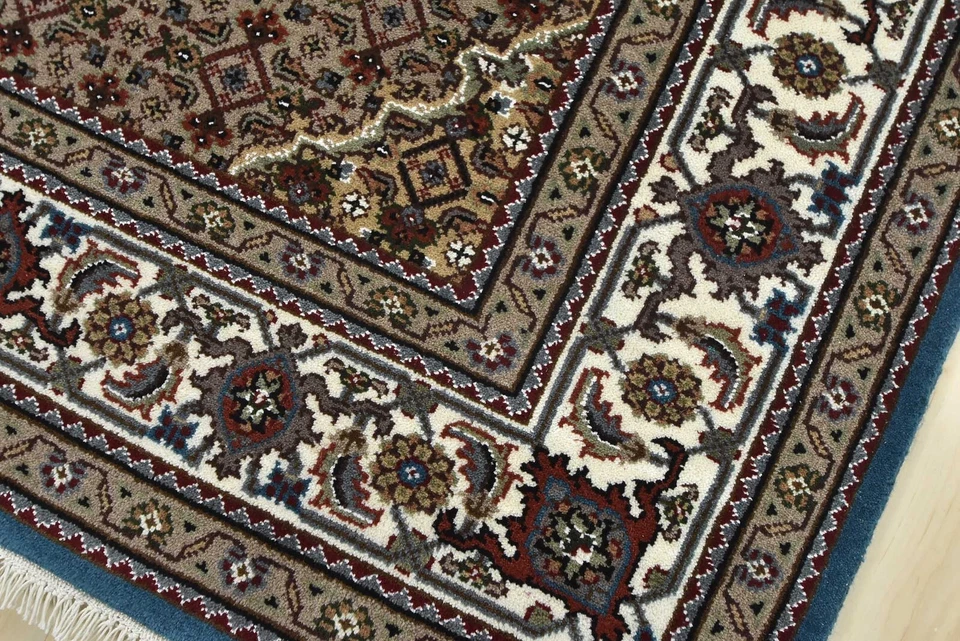 Alfombra Tabrizi Mahi 4'11'' x 7' Azul Lana Tradicional Anudada a Mano Alfombra Oriental Foto 4 de 4