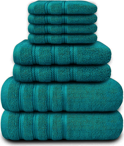 8 Pcs Towel Bale Set 100% Egyptian Cotton Soft XL Big Bath Sheet Face Hand Towel - Picture 143 of 156