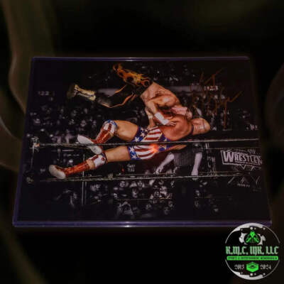 *WWE KURT ANGLE OLYMPIC HERO HOF SIGNED AUTOGRAPHED 11X14 WRESTLEMANIA XX PHOTO*