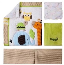 Circo Jungle Stack 4 Piece Nursery Crib Baby Bedding Set Giraffe Zoo Owl