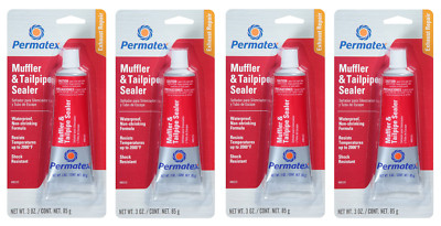 Permatex New 80335 Muffler and Tailpipe Sealer, 3 oz., Made in USA (Pack of 4)