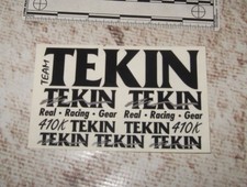 Vintage RC Tekin Decal Sticker Sheet Black 1 New 410K
