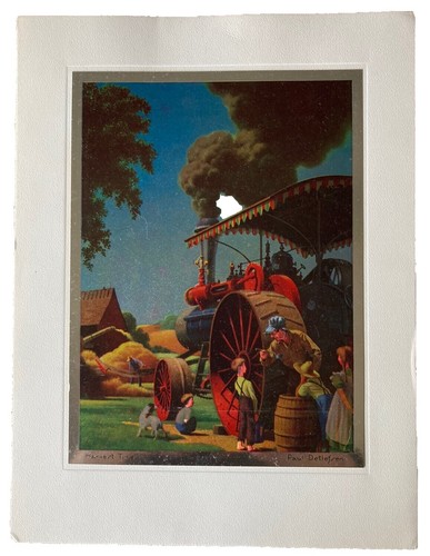 Vintage Paul Detlefsen Old Mill Stream Textured Fine Prints 12.5X