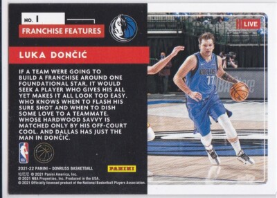 rare donruss basketball cards LUKA DONCIC Donruss Franchise Features Basketball Card RARE BLUE HOLO FOIL  $$ LE