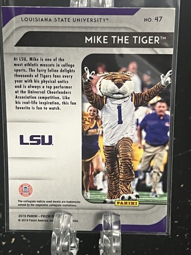 MIKE THE TIGER---2019 PANINI---PRIZM DRAFT PICKS-----LSU TIGER--KOSTENLOSER VERSAND - Bild 2 von 2