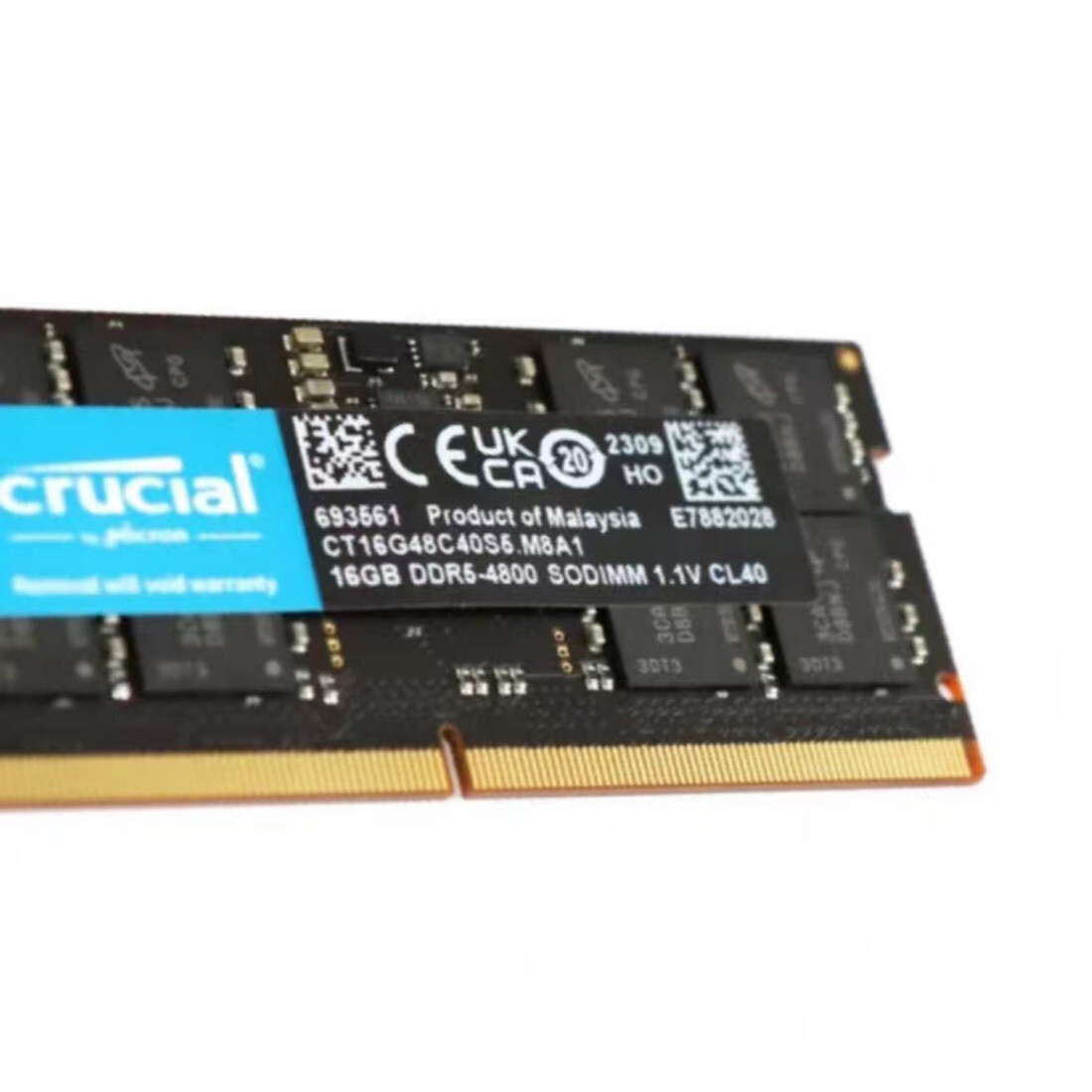 New Crucial 32GB (2X16GB) DDR5 4800MHz PC5-38400 SODIMM