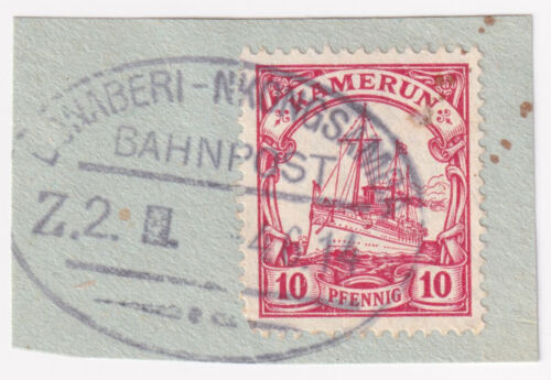 Deutsche Kolonien Kamerun Mi.Nr. 22 Briefst. Bahnpost Bonaberi-Nkongsamba 1914 - Bild 1 von 2