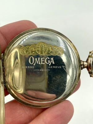 Antique Omega pocket watch Switzerland .800 Silver Full Hunter