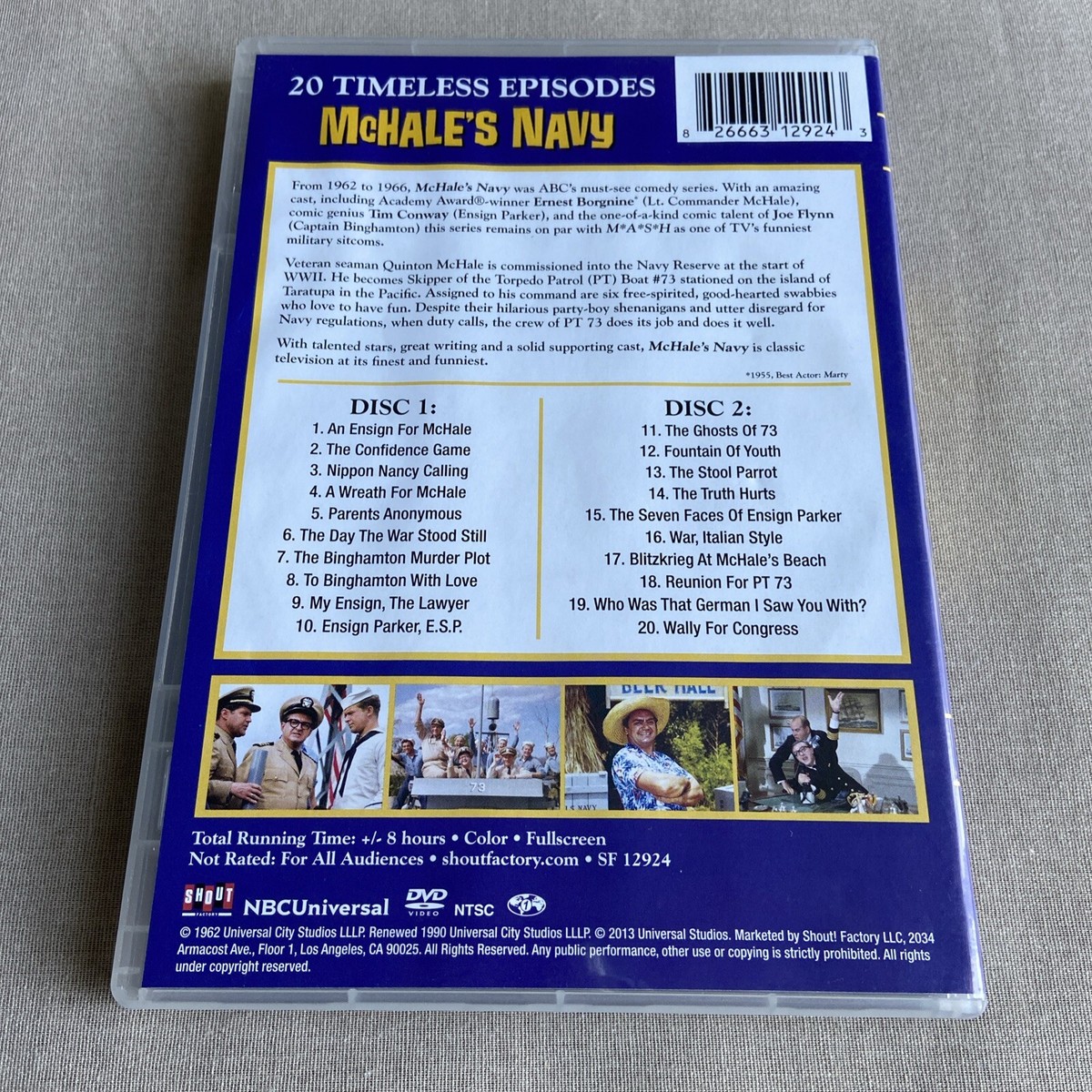 McHale's Navy (DVD 2-Disc 1962) 20-Eps Comedy War ernest Borgnine