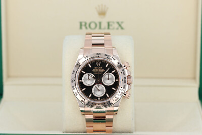 Rolex Daytona Rose Gold 126505 Everose Gold Bright Black Dial