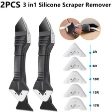 2PCS 3 in 1 Silicone Sealant Remover Tool Set Scraper Caulking Grouting Sealant