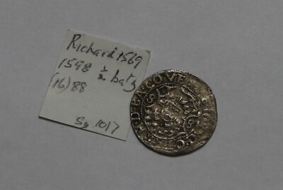     GERMANY Pfalz HALF BATZEN 1588 SHARP DETAILS 1.16Gr B73 #Z3107