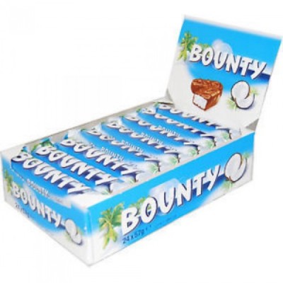 Bounty Bar Milk Chocolate Covered Coconut By Mars, 24-57g-Free priority shipping