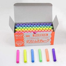 Nihon Rikagaku Dustless Fluorescent Chalk 6 COLOR 72pcs DCK-72-6C