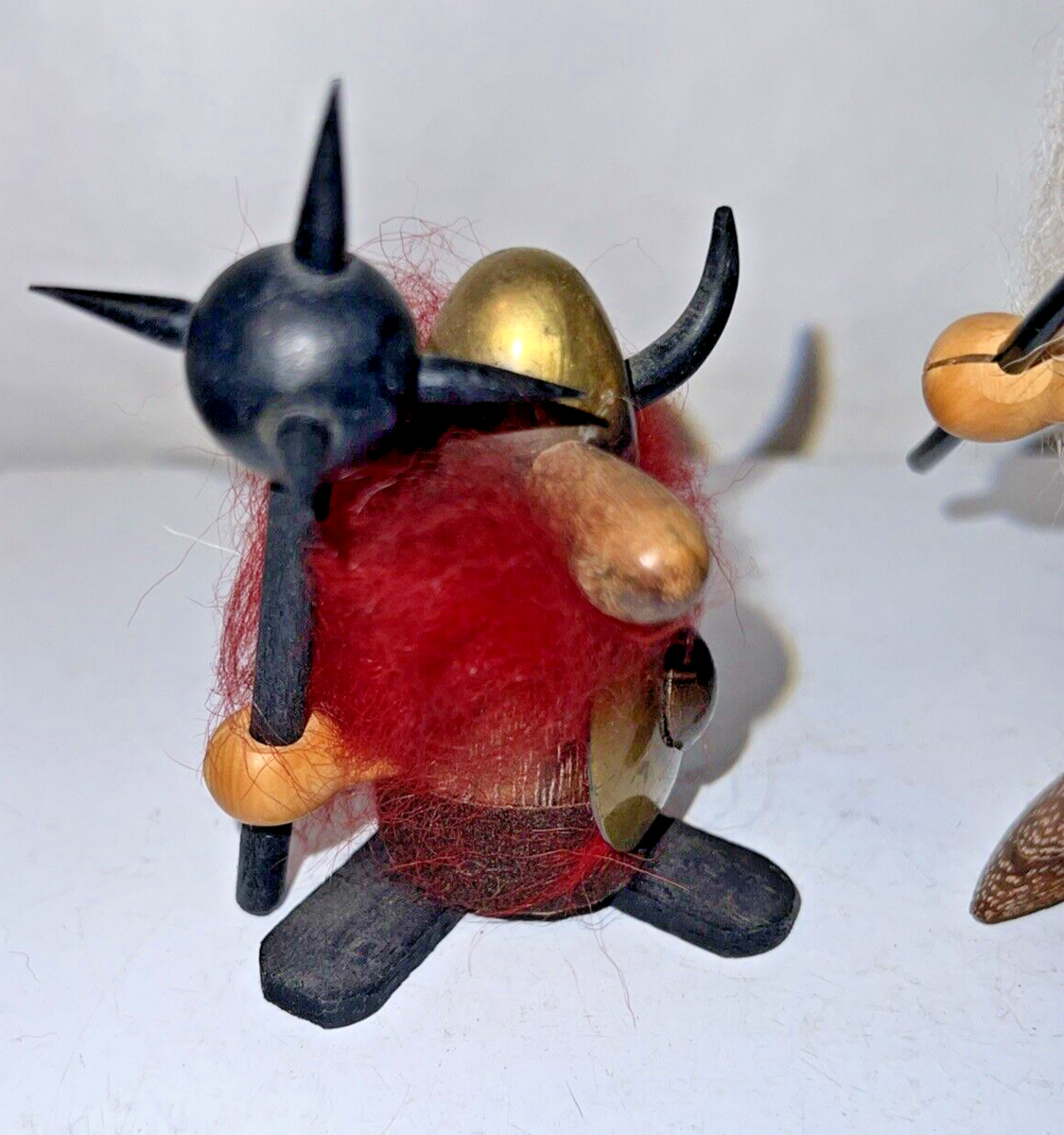 Viking Figurines x2 made in Spain vintage mid century Danish