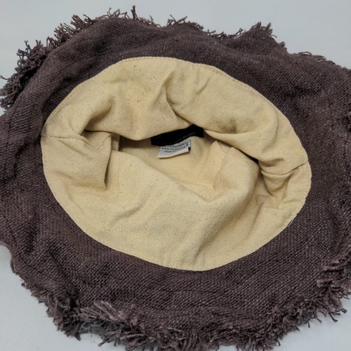 Earth Divas Sun Hat Gray One Size Hemp Frayed Summer Beach Cap Boho W/Tags - Picture 7 of 9