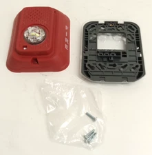 System Sensor SRLED Red Wall Strobe Fire Alarm Indoor 2-Wire Clear Lens