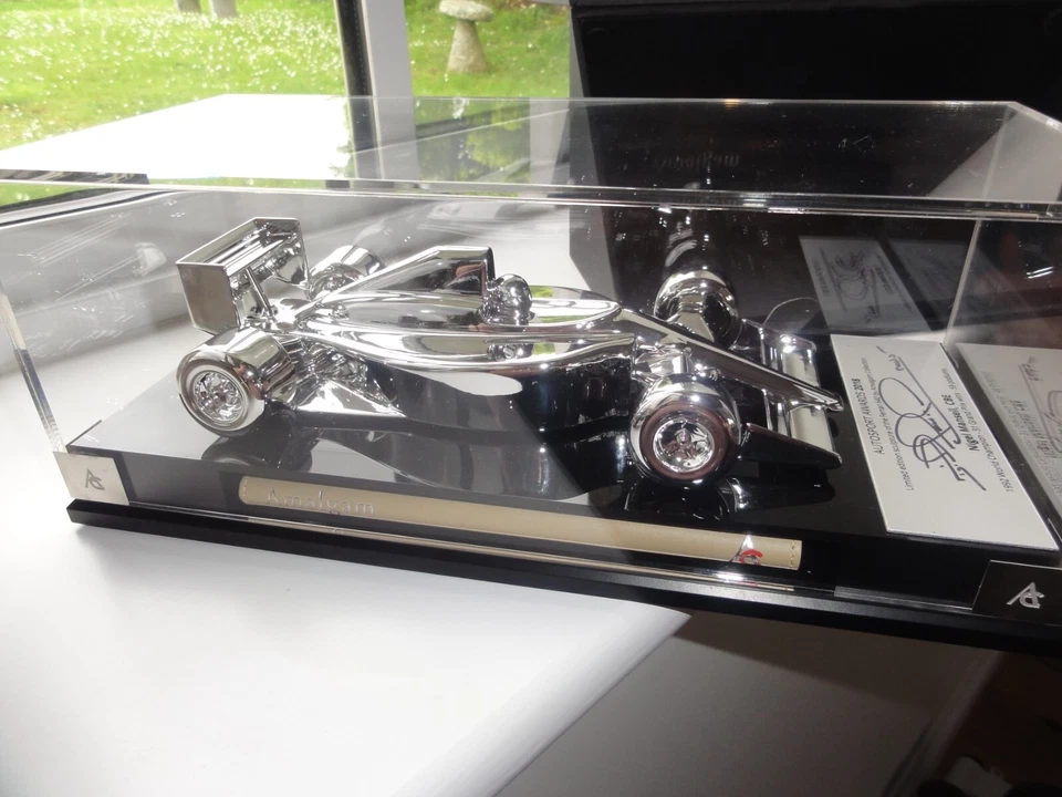 Centro tavolo 1/18 Nigel Mansell firmato F1 Autosport Awards Ferrari 640 Amalgama - Immagine 2 di 4