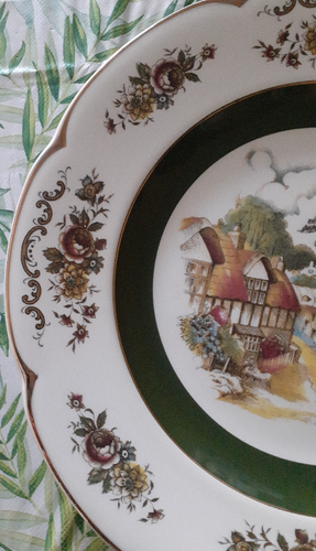 Ascot Service Plate by Wood & Sons England Alpine White Ironstone Vintage Transf - Picture 3 of 7