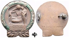 ORPHAN OF WAR brooch Lorioli Castelli Milano WW1