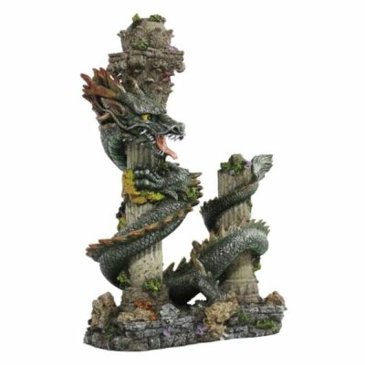 Aquariumdekoration Drachensäule mystische Kreatur Dekor Ornament für Fischtank