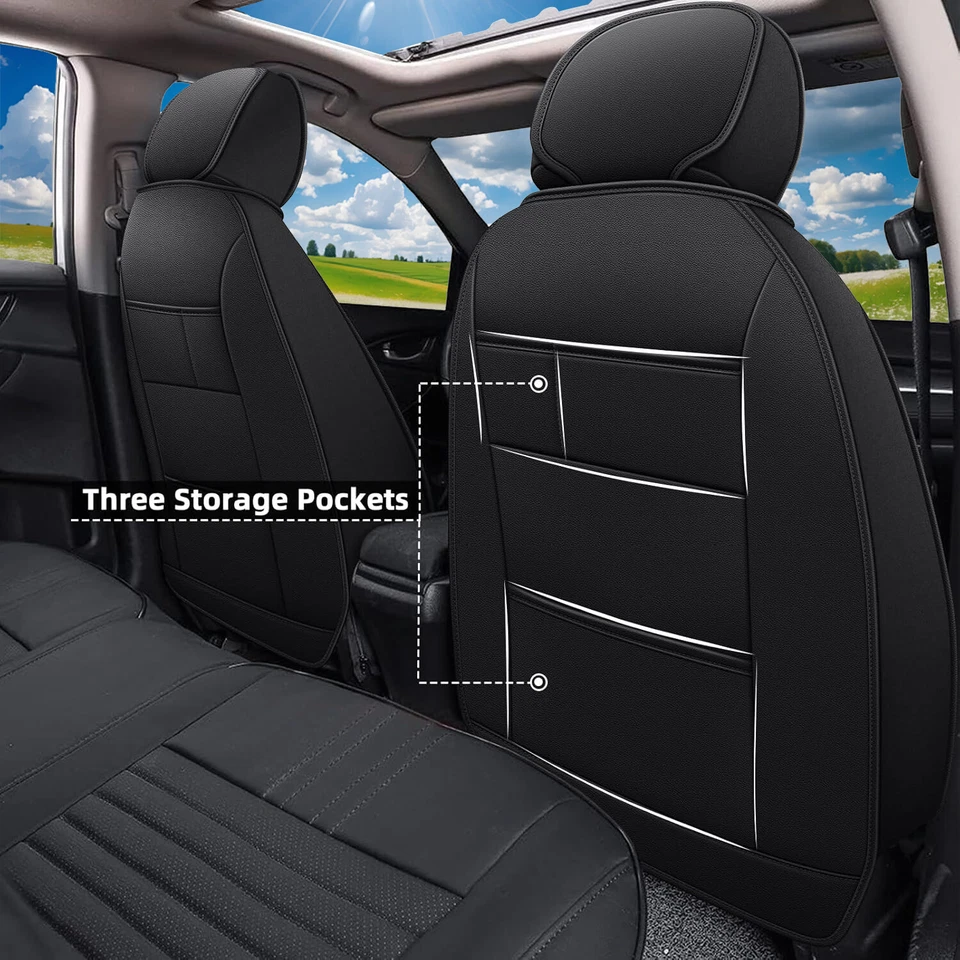 For Honda Civic 2016-2024 Waterproof Faux Leather Pad Car 5-Seat Covers Full Set Foto 3 de 4