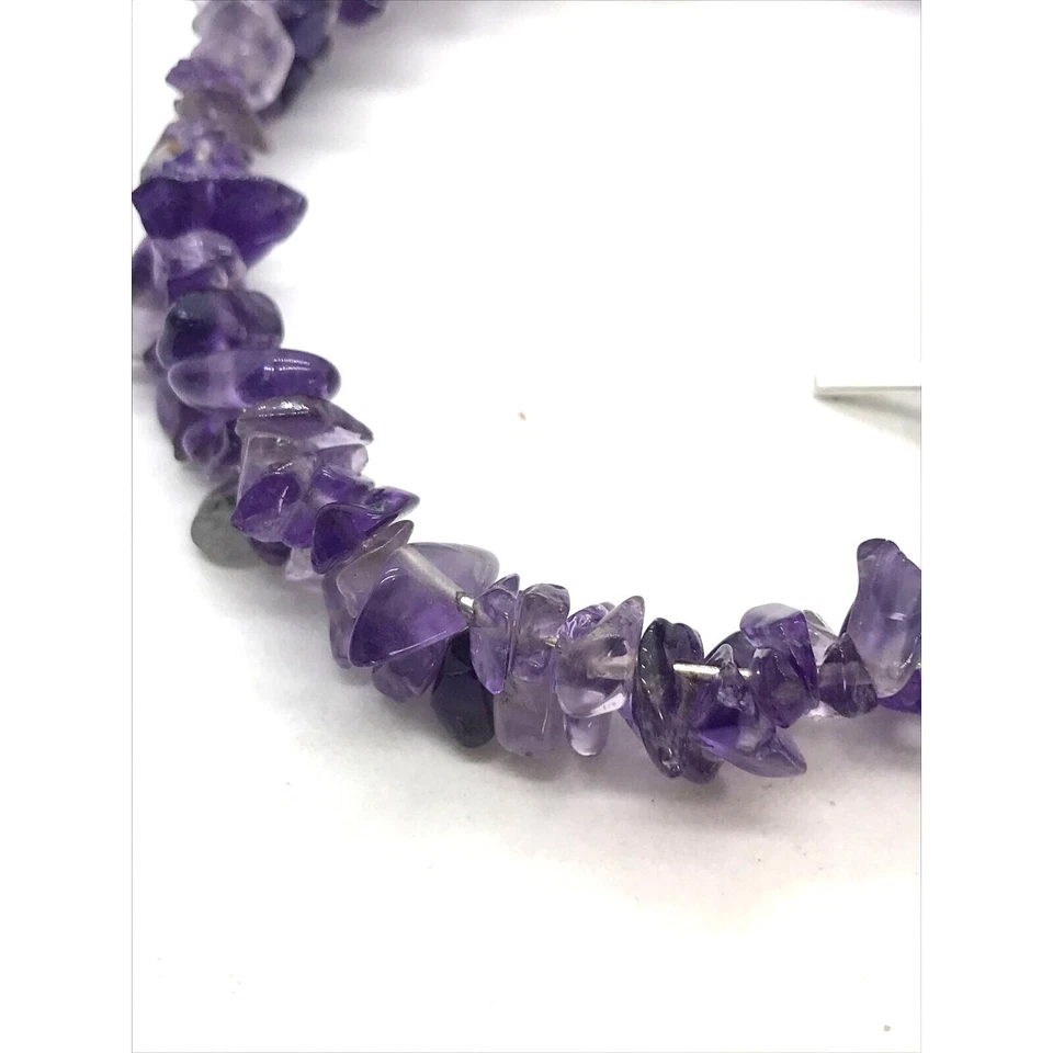 Brazalete Love This Life Fe Cruz Dije Piedra Semipreciosa Envolvente púrpura Foto 3 de 4