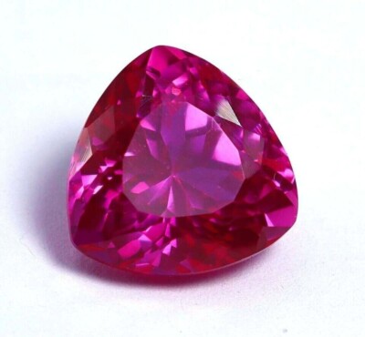 8.00 Ct Trillion Cut Flawless Pink Ruby Natural Mogok Loose Gemstone