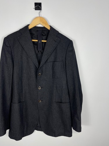 Pal Zileri Lab Herren Smoking Blazer Grau Wollsakko Gr. 48 Made in Italy - Bild 3 von 10