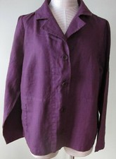 FLAX Designs LINEN Jacket Travel Caper S L NWT PORT