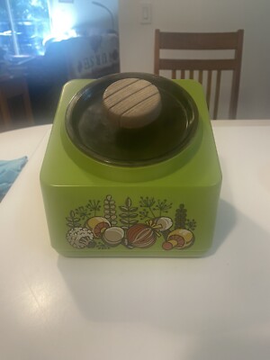 Vintage Green Rubbermaid Canister Stacking Candy Cookie Jar Harvest  10 Cup