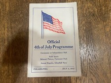 1913 Philadelphia Pennsylvania PA 4th of July Program Philly Programme Vintage