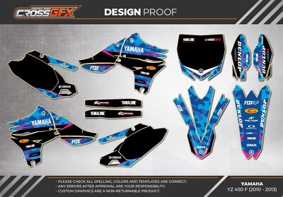 2010 2011 2012 2013 YZ 450F Graphics Kit for Yamaha YZ450F 450 F Decals YZF
