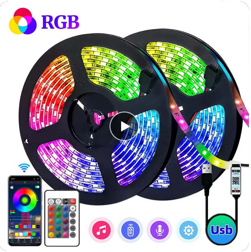 LED Strip Lights RGB 5050 ,5V 32ft ,16 million colors, RGB , Led Strip Lighting-image