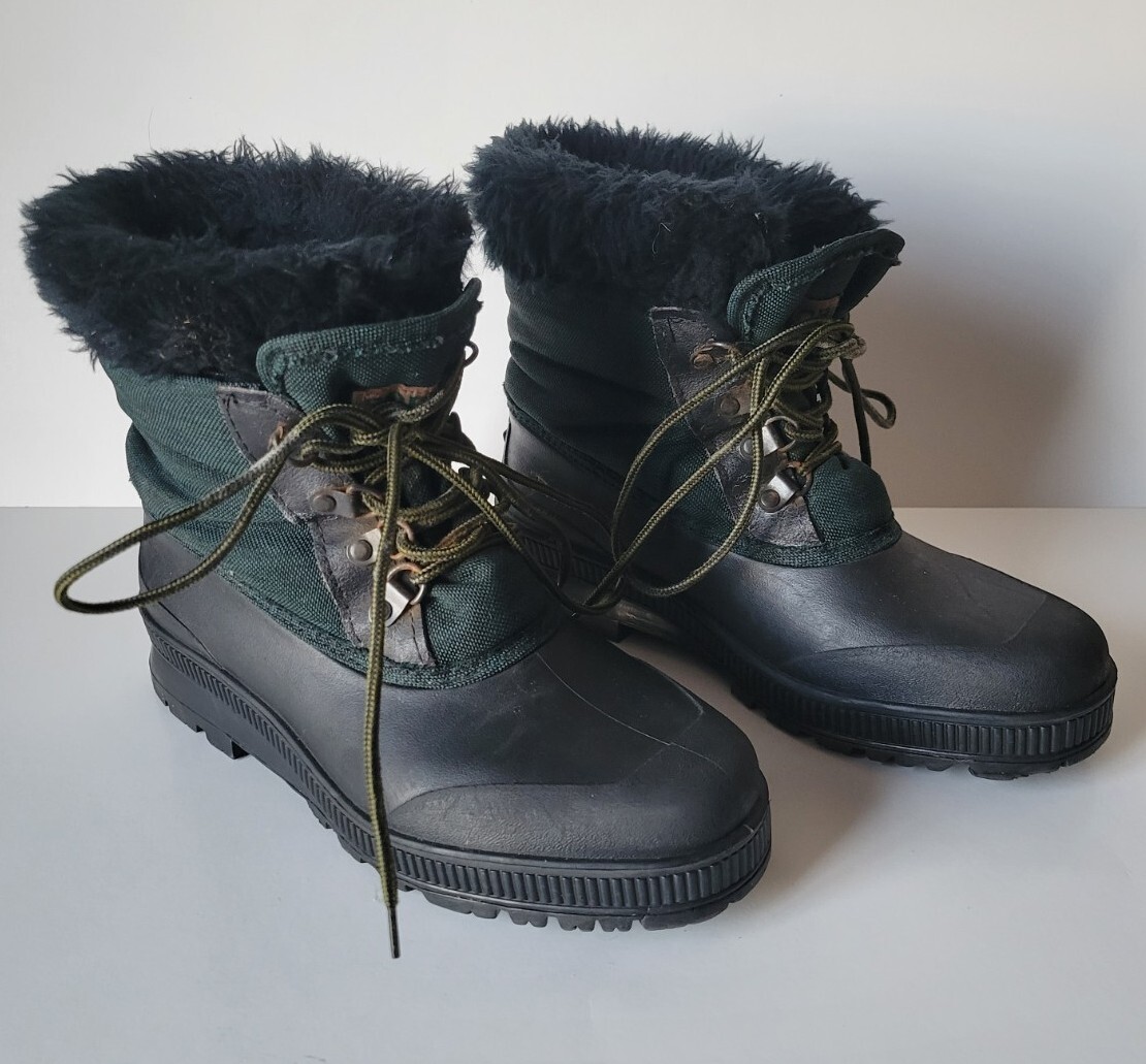 Sorel Kaufman Winter Boots Black Pink Blue Retro Snow Duck Boots Mens 11 Vintage sorel kaufman duck - Gem main image 3