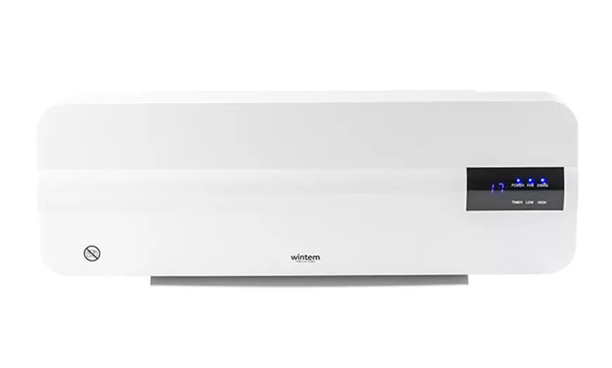 Chauffage mural céramique 2000W soufflant programmable avec écran LCD blanc