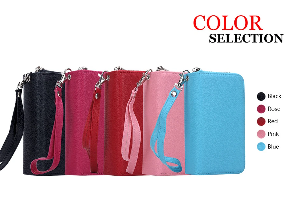 Zipper Wallet Purse Crossbody Case For iPhone X / XR / XS / XS Max - Image 3 of 4