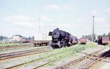 Eisenbahn-Dia 332 "Lokomotive 52 8021 in Velten"