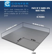 Confer Handi-Spa pads for Hot Tub SET of 6 GRAY