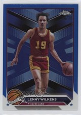 2023-24 Topps Chrome Blue Refractor 66/75 Lenny Wilkens #25 HOF 10p6