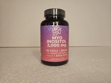 Myo-Inositol Supplement 2000 mg with Biotin and Vitamin D3 120 Capsules Exp 2/27