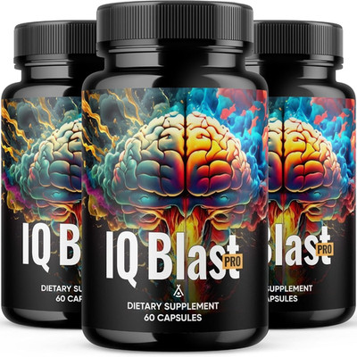 Official - IQblast Pro Supplement, Brain Pills for Memory and Focus 3 Pack