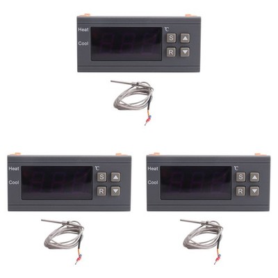 3X Digitaler Temperatur Regler -99-400 Grad PT100 M8 Sonden Thermoelement S4984